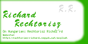 richard rechtorisz business card